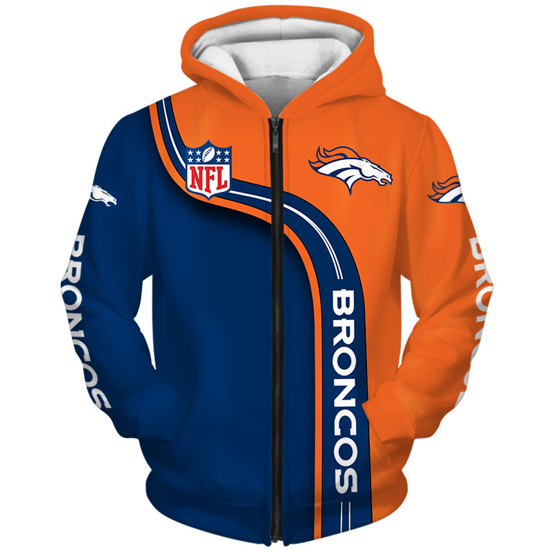 Denver Broncos Hoodie 3D All Over Print Cute Zip Hoodie Pullover Gift For Fans