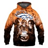 Denver Broncos Hoodie 3D All Over Print Halloween Horror Night Gift For Fans