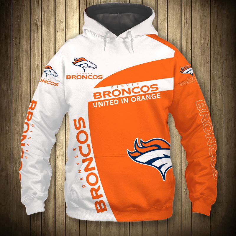 Denver Broncos Hoodie 3D All Over Print Zip Hoodie Pullover Gift For Fans