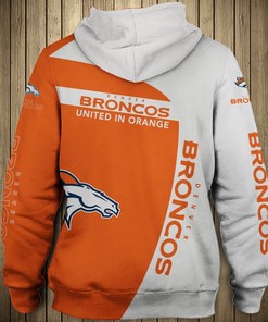 Denver Broncos Hoodie 3D All Over Print Zip Hoodie Pullover Gift For Fans