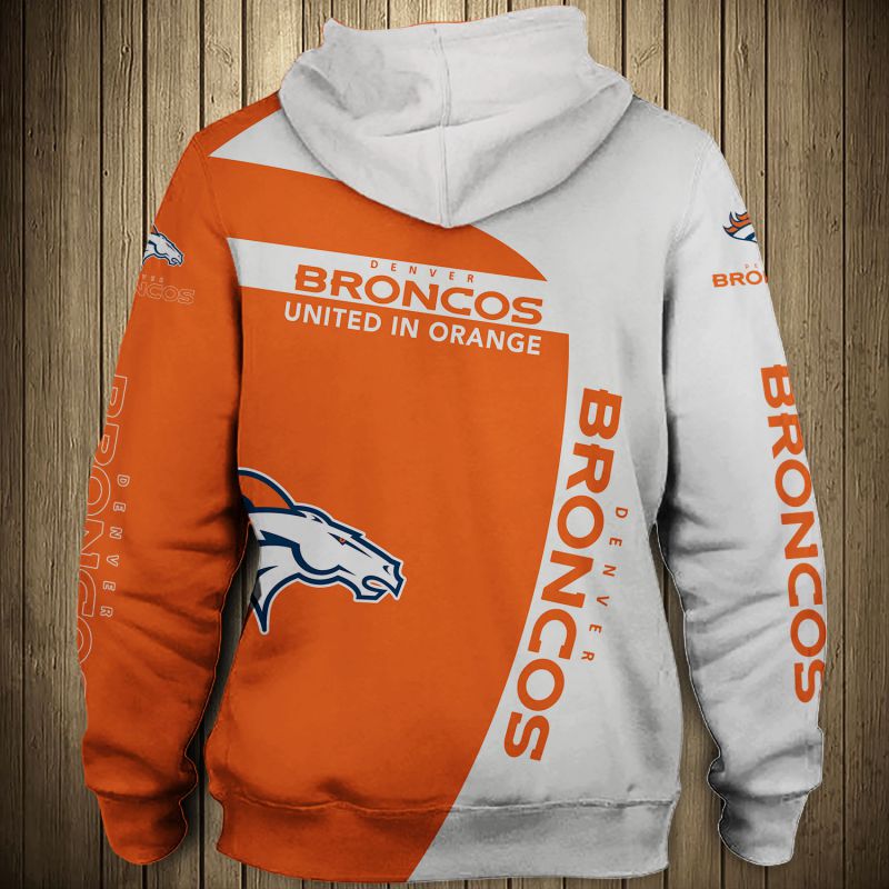 Denver Broncos Hoodie 3D All Over Print Zip Hoodie Pullover Gift For Fans