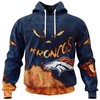 Denver Broncos Hoodie 3D Devil Eyes All Over Print Hoodie Gift For Fans