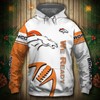 Denver Broncos Hoodie 3D Graphic Balls All Over Print Zip Hoodie Pullover
