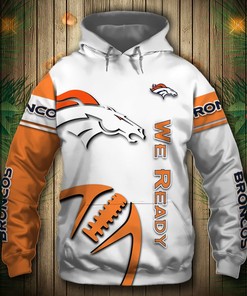 Denver Broncos Hoodie 3D Graphic Balls All Over Print Zip Hoodie Pullover