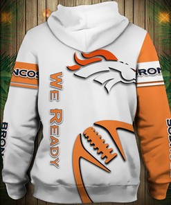 Denver Broncos Hoodie 3D Graphic Balls All Over Print Zip Hoodie Pullover