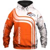 Denver Broncos Hoodie 3D One Way All Over Print Zip Hoodie