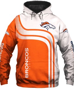 Denver Broncos Hoodie 3D One Way All Over Print Zip Hoodie