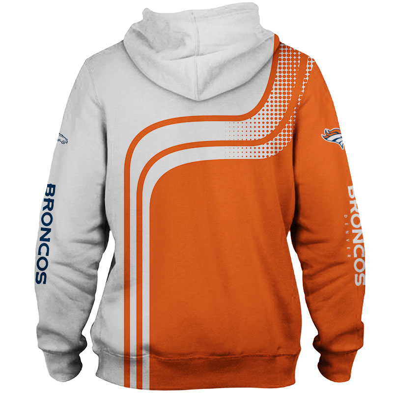 Denver Broncos Hoodie 3D One Way All Over Print Zip Hoodie