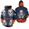 Denver Broncos Hoodie 3D Skull All Over Print Halloween Graphic