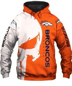 Denver Broncos Hoodie 3D Skull Printed Custom All Over Print Hoodie For Fans