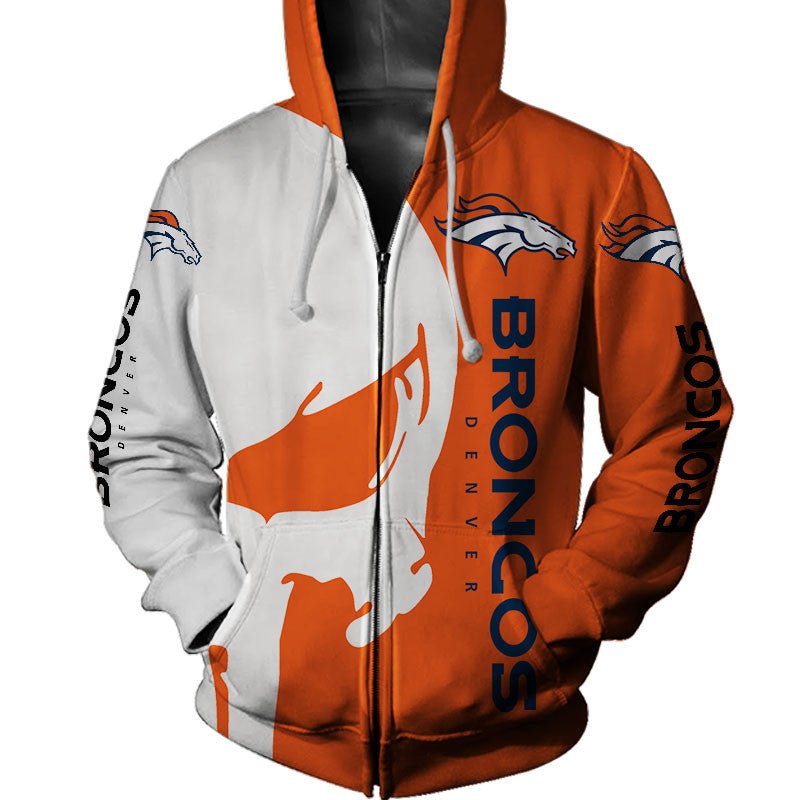 Denver Broncos Hoodie 3D Skull Printed Custom All Over Print Hoodie For Fans