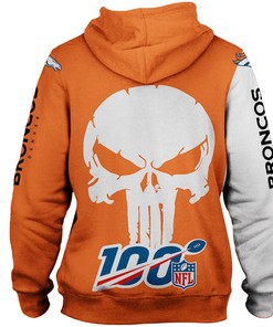 Denver Broncos Hoodie 3D Skull Printed Custom All Over Print Hoodie For Fans