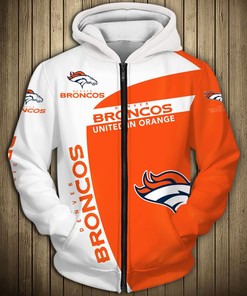 Denver Broncos Hoodie 3D United In Orange All Over Print Gifts For Fans