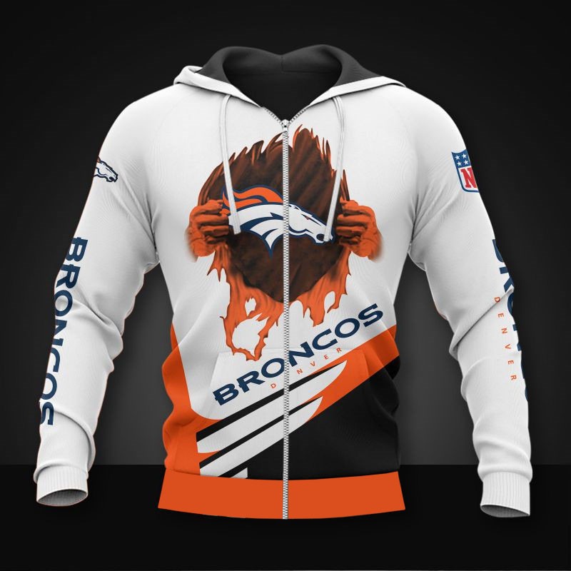 Denver Broncos Hoodie All Over Print Graphic Design Gifts For Fans