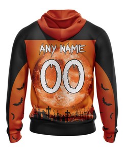 Denver Broncos Hoodie Halloween 3D All Over Print Custom Name & Number Gifts For Fans
