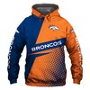 Denver Broncos Hoodie Long Sleeve All Over Print Zip Hoodie For Fan