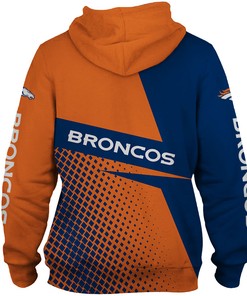 Denver Broncos Hoodie Long Sleeve All Over Print Zip Hoodie For Fan