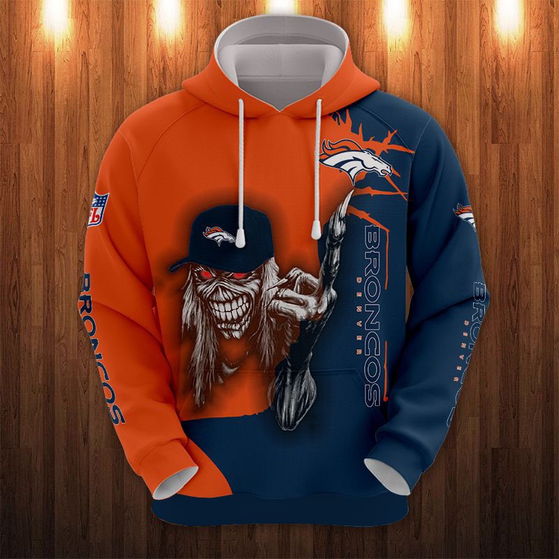 Denver Broncos Hoodie Ultra Death Graphic All Over Print Halloween Gift