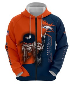 Denver Broncos Hoodie Ultra Death Graphic All Over Print Halloween Gift