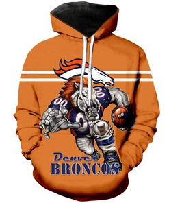 Denver Broncos Hoodie Ultra-Cool Design All Over Print Zip Hoodie Pullover Nfl