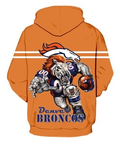 Denver Broncos Hoodie Ultra-Cool Design All Over Print Zip Hoodie Pullover Nfl