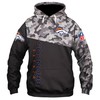Denver Broncos Military Hoodie 3D All Over Print Zip Hoodie New Season Design