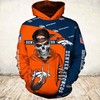 Denver Broncos Zip Hoodie All Over Print Cute Death Graphic Gifts For Fans