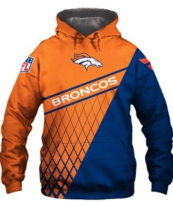 Denver Broncos Zip Hoodie All Over Print Gift For Fan With Custom Design