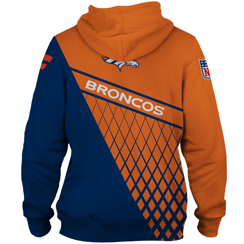 Denver Broncos Zip Hoodie All Over Print Gift For Fan With Custom Design