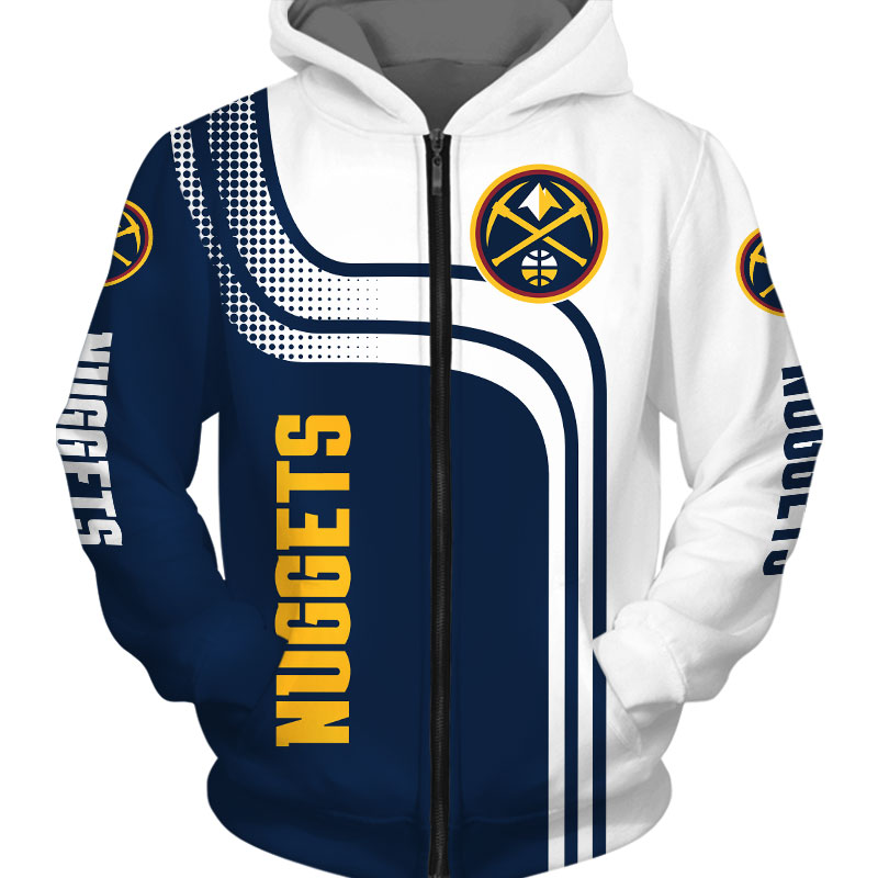 Denver Nuggets 3D All-Over Print Zip Up Hoodie - Nhl Fan Gift