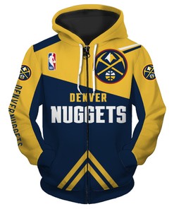 Denver Nuggets Hoodie 3D All Over Print Zip Hoodie Gifts For Fans