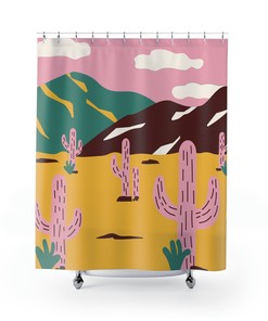 Desert Adventure Shower Curtain - A Rustic And Adventurous Design For Your Bathroom