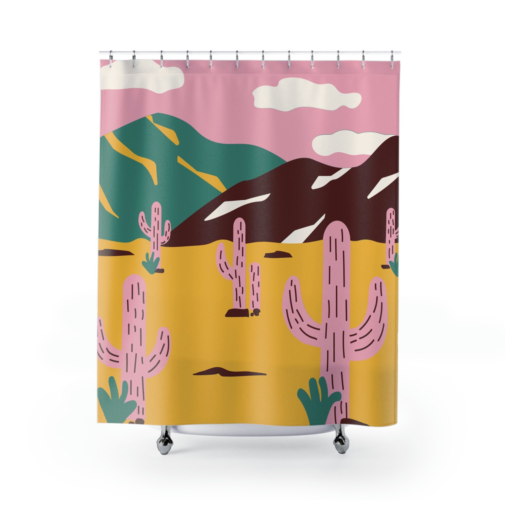 Desert Adventure Shower Curtain - A Rustic And Adventurous Design For Your Bathroom