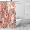 Desert Cacti and Llama Print Waterproof Fabric Shower Curtain for Bathroom Decor