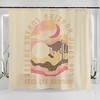 Desert Dreams Arizona Vibe Art Shower Curtain With Modern Sun Moon Illustration