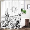 Desert Landscape Cactus Western Shower Curtain - A Rustic And Beautiful Design For Your Bathroom