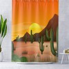 Desert Landscape Shower Curtain In Unique Design - A Chic And Bold Addition To Your Bathroom Decor