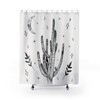 Desert Moon And Saguaro Shower Curtain - A Rustic And Authentic Design For Your Bathroom Decor