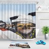 Desert Travel Bath Curtains With Funny Sloth Couple Print, Perfect Bathroom Decor Idea For Travel Lovers 