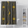 Designer Boho Shower Curtain With Celestial Sun And Moon Design