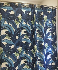 Designer Palm Leaf Lightweight Shower Curtain for Bathroom