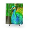 Designer Vintage Peacock Painting Shower Curtain - Luxury Bathroom Decor