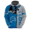 Detroit Lions 3D All Over Print Zip Hoodie With Custom Design For Nfl Fans
