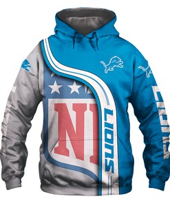 Detroit Lions 3D Hoodie Pullover Zip Hoodie Nfl With All Over Print Design For Fans