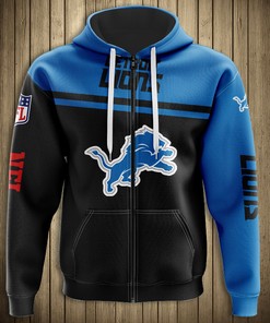 Detroit Lions 3D Skull Hoodie Pullover Zip Hoodie All Over Print For Fans