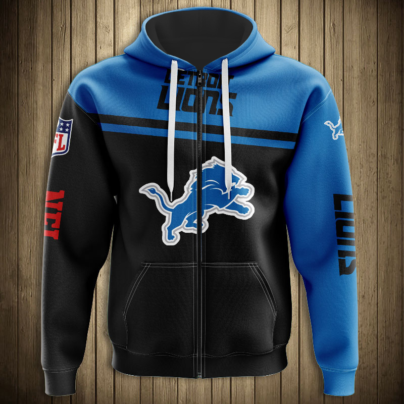 Detroit Lions 3D Skull Hoodie Pullover Zip Hoodie All Over Print For Fans