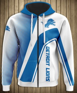 Detroit Lions 3D Zip Hoodie All Over Print Pullover Nfl