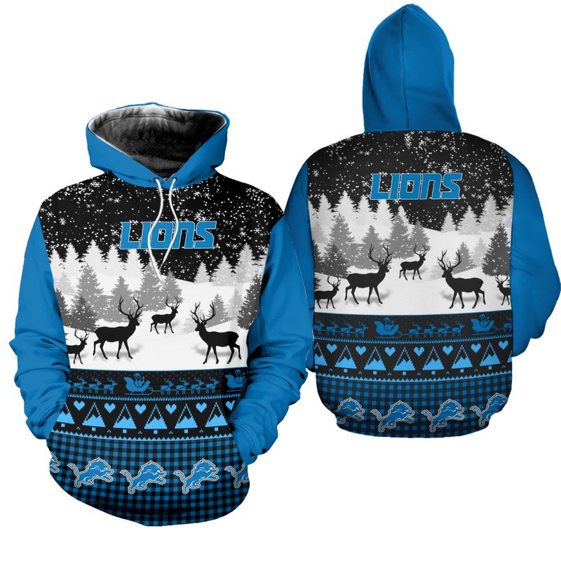 Detroit Lions Custom All Over Print Hoodie Gifts For Fans