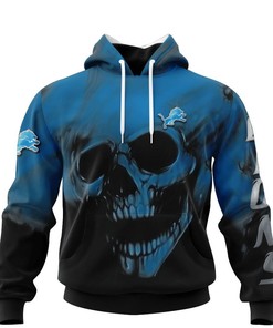 Detroit Lions Custom Name & Number All Over Print Hoodie For Fans