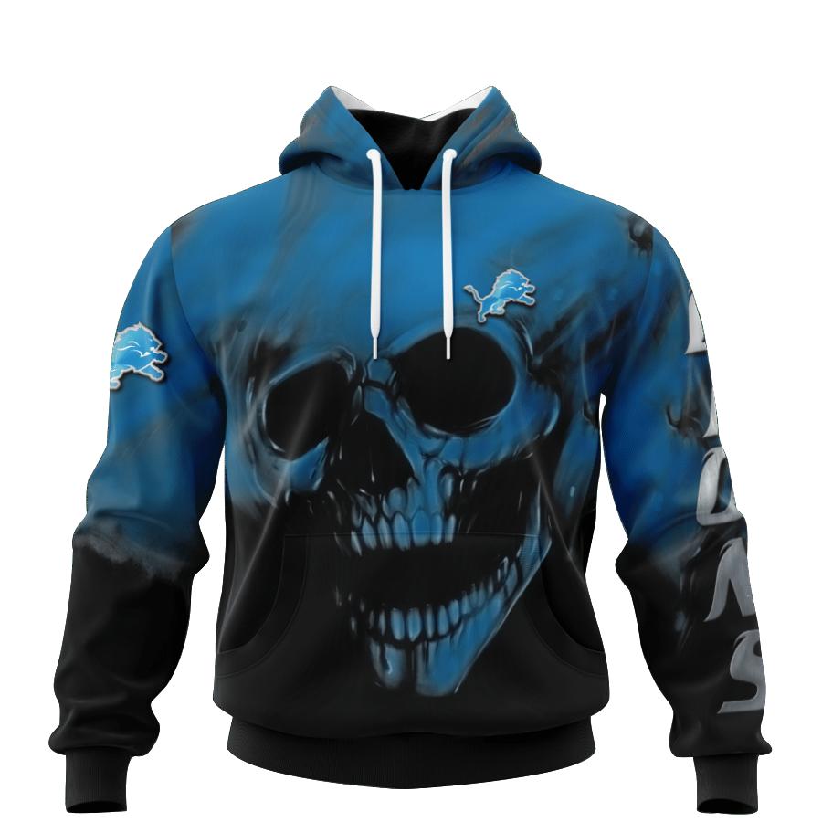 Detroit Lions Custom Name & Number All Over Print Hoodie For Fans